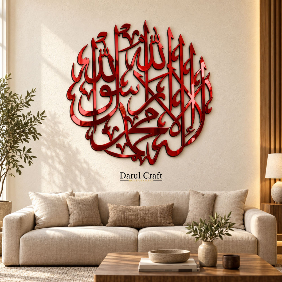 Kalma Tayyaba 3D Acrylic Wall Art | Premium Islamic Calligraphy