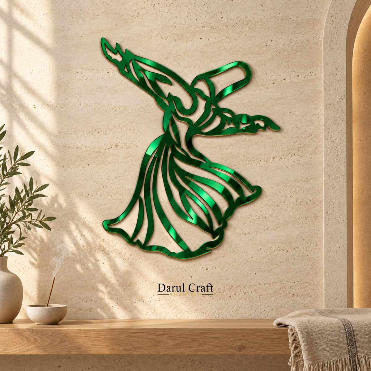 Whirling Dervish Islamic Calligraphy Wall Art