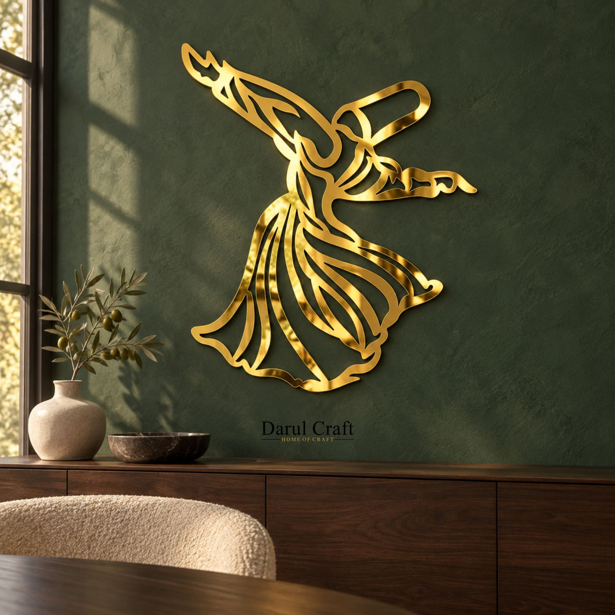 Whirling Dervish Islamic Calligraphy Wall Art