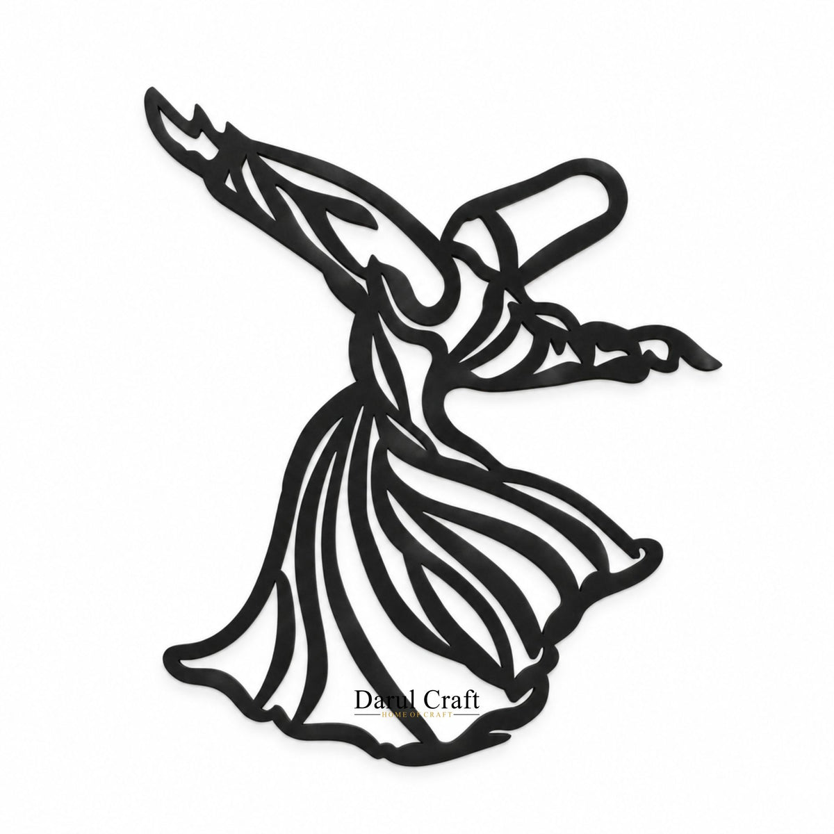 Whirling Dervish Islamic Calligraphy Wall Art – Laser Cut MDF Home Décor