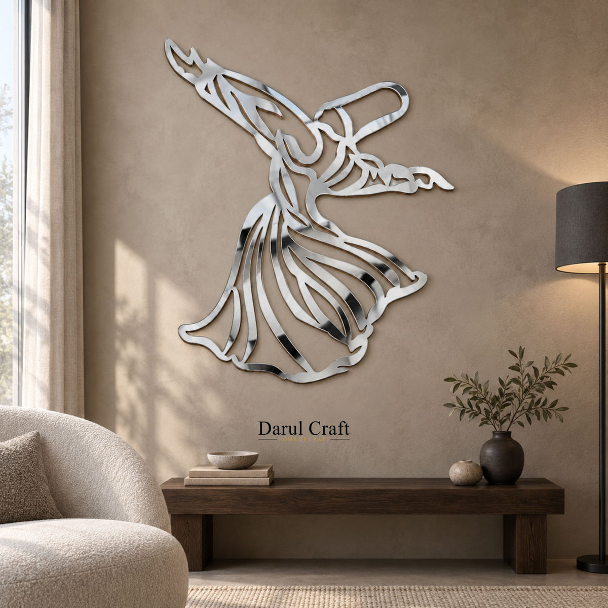 Whirling Dervish Islamic Calligraphy Wall Art